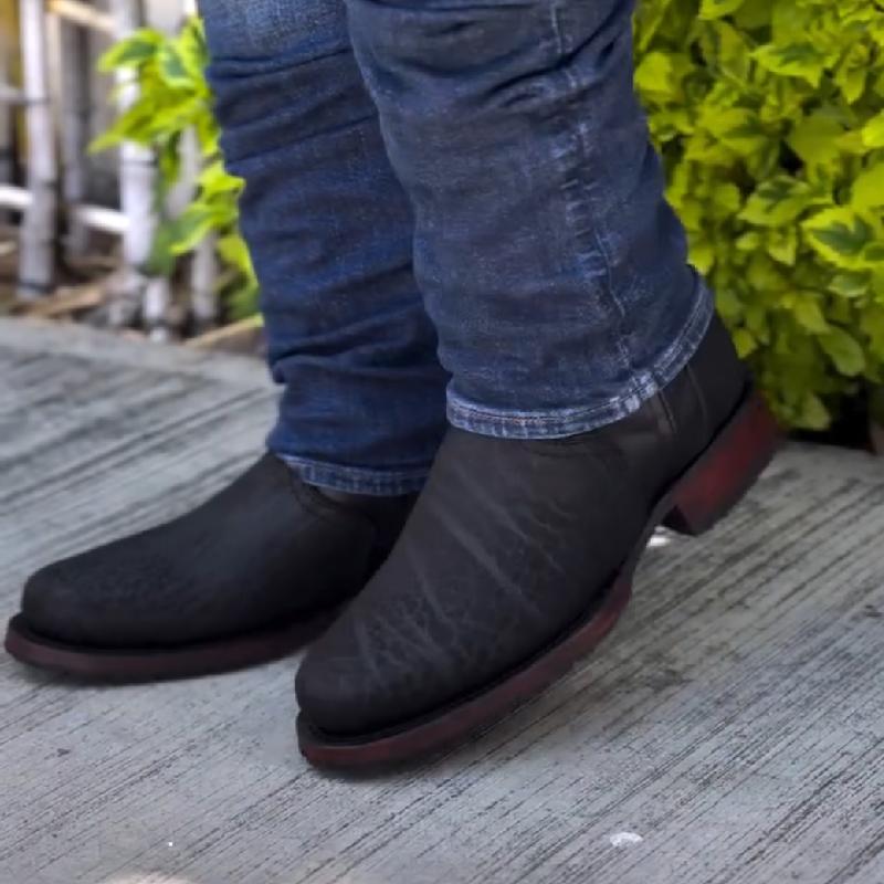 Exotic Vintage Carved Cowboy Boots