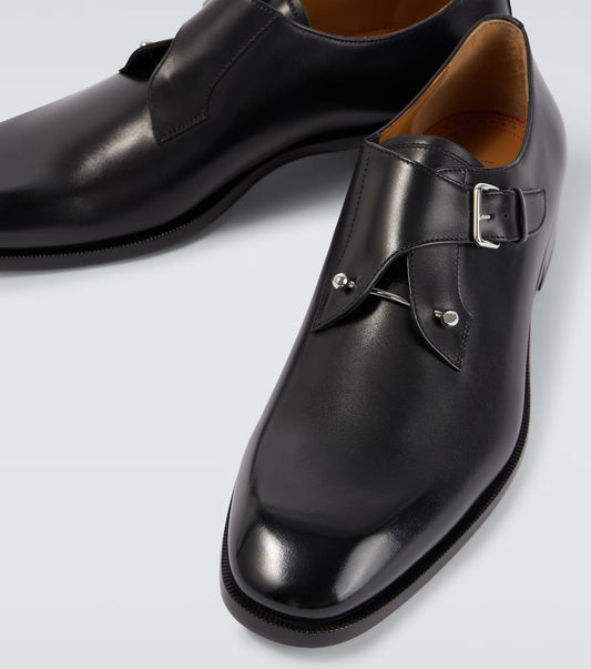 High-quality leather monk shoes