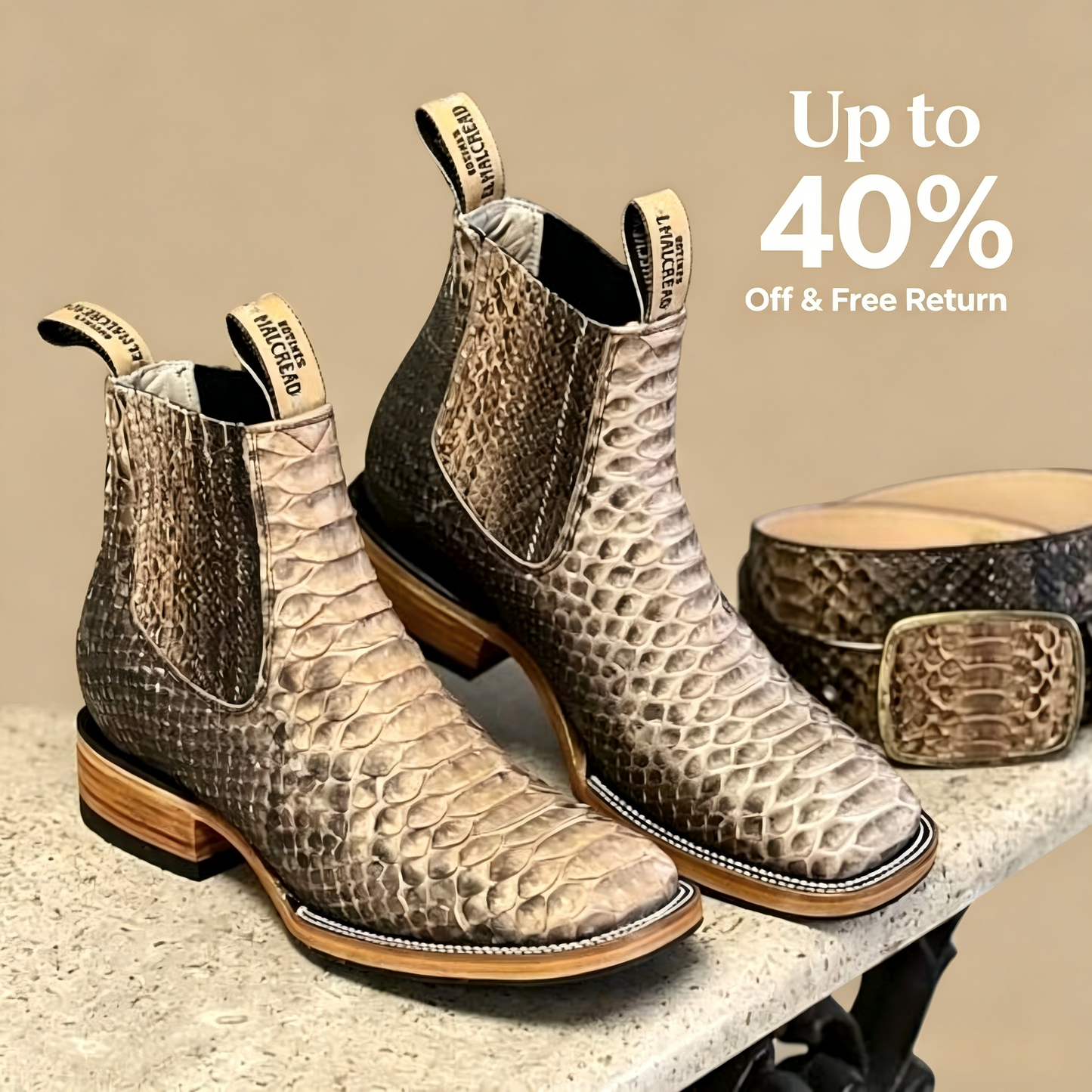 New Exotic Python Boots