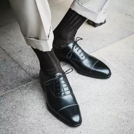 Classic Black Derby Shoes