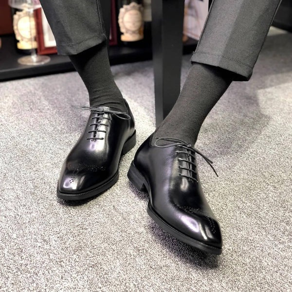 Nero Noir Wholecut Oxfords