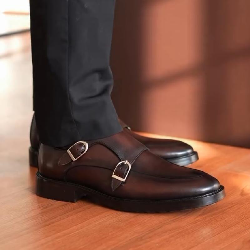 Double Monk Strap Dress Oxfords Shoes