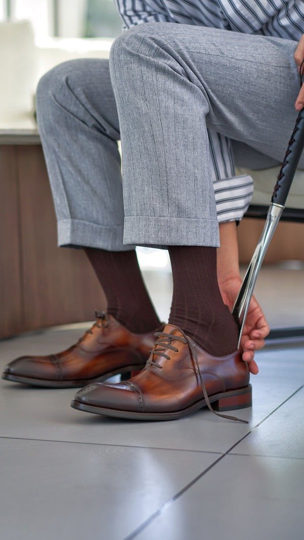 Classic Black Wingtip Oxfords