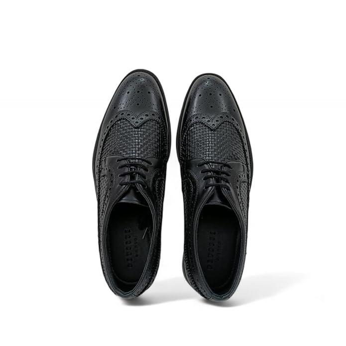 Weaved Leather Oxfords Brogue Shoes