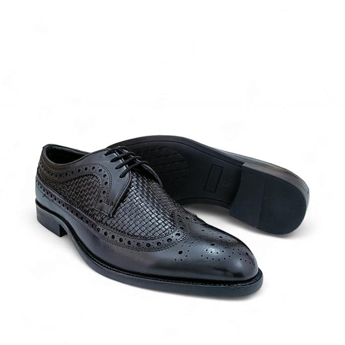 Weaved Leather Oxfords Brogue Shoes